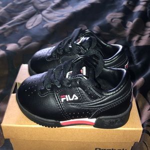 Infant Black Fila Sneakers